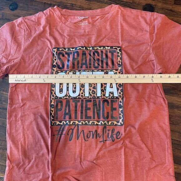 NWOT SHEIN Graphic T-Shirt Rust Brown Size L 8/10 - Picture 3 of 6